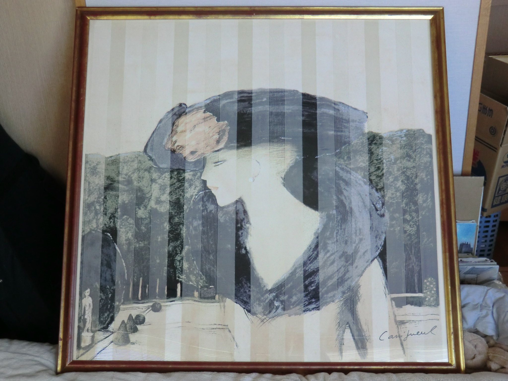 カシニョール 「公園のプロフィール」 スカーフ画 | 八事商事 | 絵画 